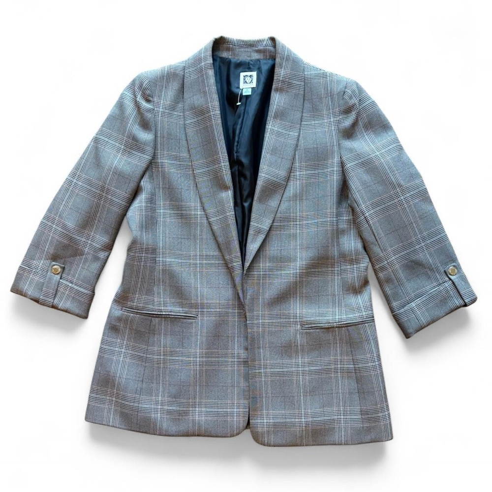 Anne Klein Plaid Blazer